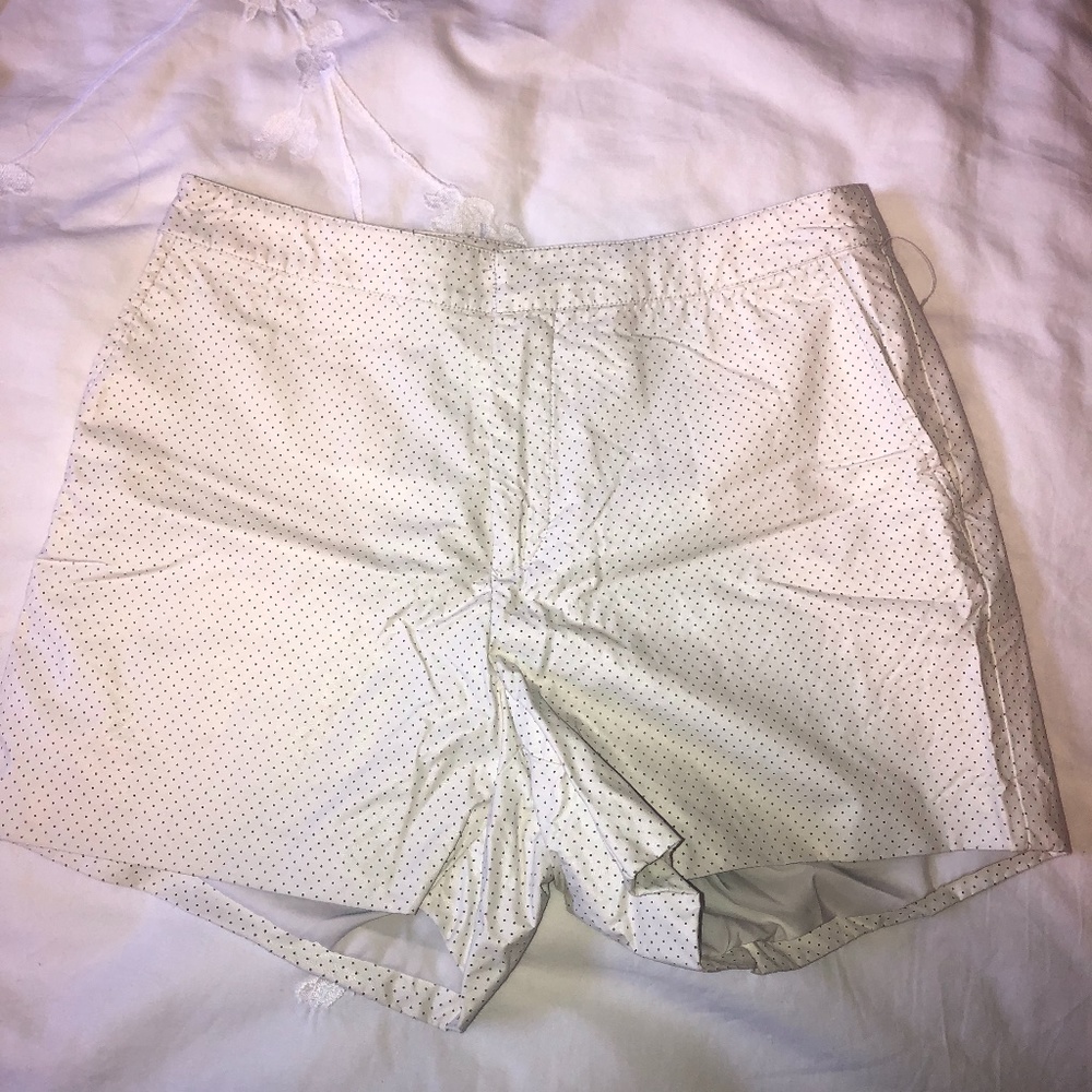 Fake Leather Polka Dot Shorts
